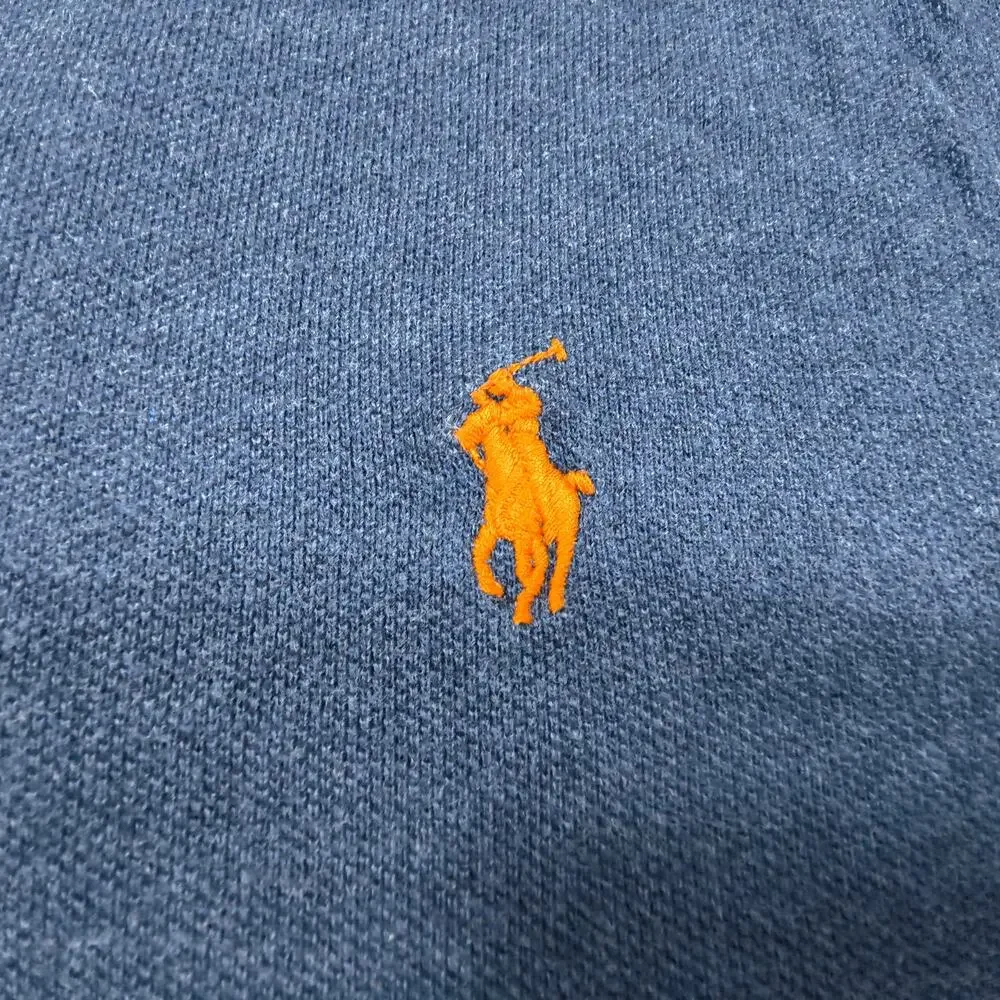 Polo by Ralph Lauren Collared Polo Shirt Mens Size Medium M Blue Orange